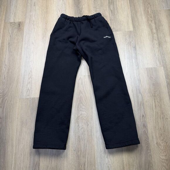 Madhappy Sweatpants Mens Medium Black Fleece Lined Elastic Waist Made USA